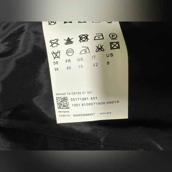 Hugo Boss Wool Blend Blazer Suit Jacket 2 Button Office Career Luxe Size 8 - Picture 10 of 11